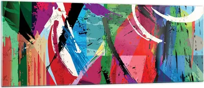 Produktbild von Bilder auf glas - Abstraktion modern - 140x50cm - Glasbilder - Wandbilder - Kunstdruck - zum Aufhängen bereit - Wanddekoration aus Glas - Glas Bilder - Wandbild auf Glas - Einteilig - GAB140x50-3635
