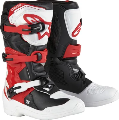 Produktbild von Alpinestars Tech 3S Jugend Motocross Stiefel, weiß/schwarz/rot, 8 (42)