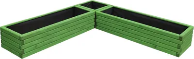 Produktbild von HolzGarden Set 3 Stück Pflanzkübel Holz 2x 80x30x40 cm + 40x30x40 cm Imprägniert Farbe Akazie Wetterfest Blumenkasten Blumentopf