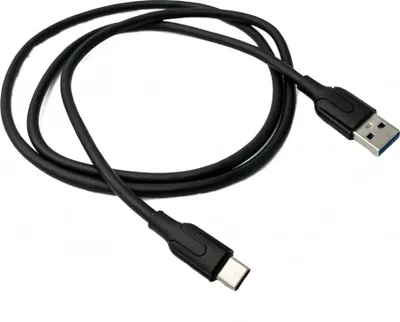 Produktbild von SYSTEM-S USB 3.1 Kabel 1 m Typ C Stecker zu 3.0 Typ A Stecker in Schwarz