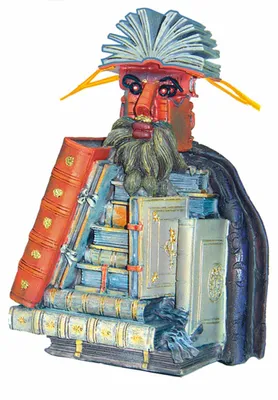 Zdjęcie produktu dla Giuseppe Arcimboldo, rzeźba "Bibliotekarz", wykonana z tworzywa sztucznego przypominającego ceramikę - żywica, model AR03