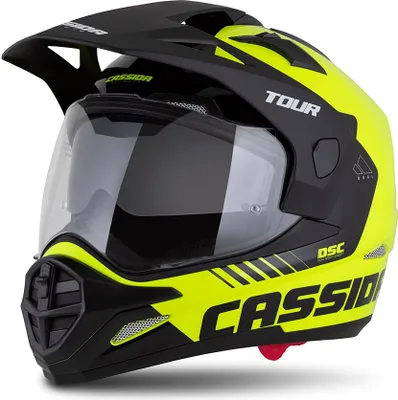 Produktbild von Crosshelm Schutzhelm Quadhelm Cassida Tour 2.0 Dual yellow fluo black Größe 2XL