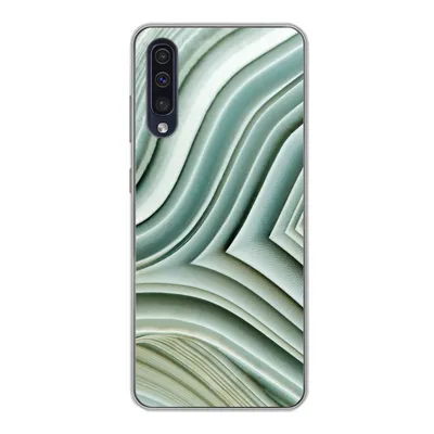Produktbild von MuchoWow® Handyhülle Schutzhülle Hülle für Samsung Galaxy A30s Naturstein - Abstrakt - Grau Silikon Softcase Handy Hülle - Karteninhaber
