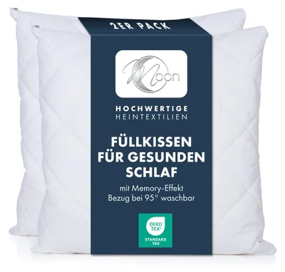Produktbild von Set mit 2 Memory-Schaum-Kissenfüllungen, 40x40 cm