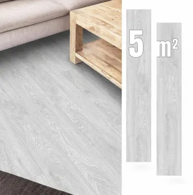 Immagine prodotto di Pannelli in vinile autoadesivi, 5 m², grigio, effetto legno, impermeabili