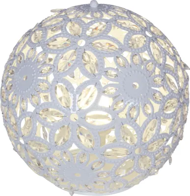 Produktbild von Näve Leuchten Metall-Tischleuchte Metall-Tischleuchte Tischleuchten - Metall-Tischleuchte, Tischlampe aus Metall und Glas in weiß, 26 cm hoch, Ø 26 cm, E27-Fassung – Kippschalter