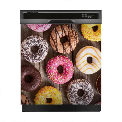 Produktbild von Aufkleber sticker 60x60 cm Dekorative folie Spülmaschine - Donuts mit Schokolade