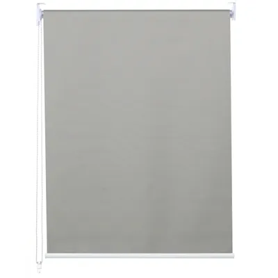 Produktbild von Rollo HWC-D52, Fensterrollo Seitenzugrollo Jalousie, 70x160cm Sonnenschutz Verdunkelung blickdicht  grau