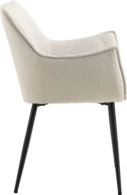 Produktbild von Bonita Esszimmerstuhl Mit Armlehnen Stoff beige.