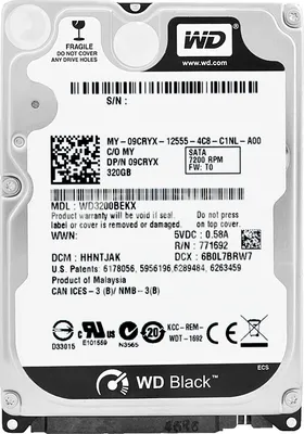 Produktbild von Dell 320Gb WD3200BEKX 16Mb Cache 7200 RPM Sata III 2,5'' Zoll 09CRYX 9CRYX