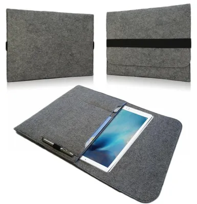 Produktbild von Schutz Hülle für Apple iPad Pro 12,9 Tasche Filz Sleeve Schutzhülle NotebookFarben:Hell Grau