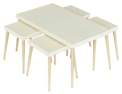 Immagine prodotto di Tavolino moderno in legno beige dal design elegante