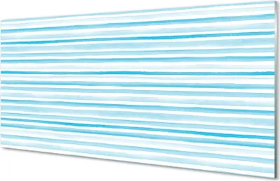 Produktbild von Glasbilder 100x50 Wandkunst Blaue Streifen