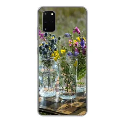 Produktbild von MuchoWow® Handyhülle Schutzhülle Hülle für Samsung Galaxy S20 Plus Vase - Blumen - Farben Silikon Softcase Handy Hülle - Hartschale