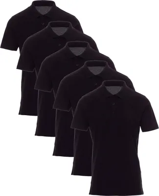 Produktbild von Mivaro Herren Poloshirt 5er Pack - Polo-Kragen mit 3-Knopf-Leiste, atmungsaktiv, 100 % Baumwolle, Regular Fit, große Auswahl bis 5XL