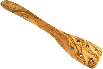 Produktbild von Pfannenwender 30 cm mit Löchern aus Olivenholz