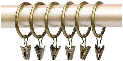 Produktbild von Metall Vorhangclips 10 Stück Bronzefarben 50mm