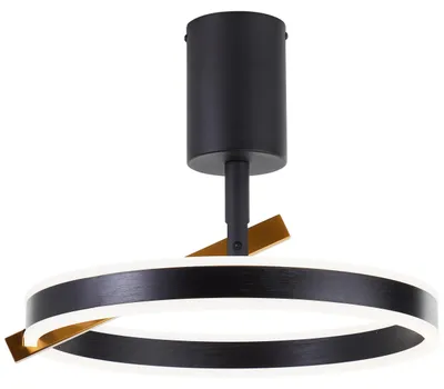 Produktbild von BRILLIANT Deckenleuchte Merida LED-Deckenleuchte, Schwarz-Gold-Finish, doppelter Rahmen