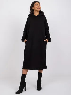 Obrázek produktu pro Rue Paris Dámské mikinové šaty Cueing černá L/XL