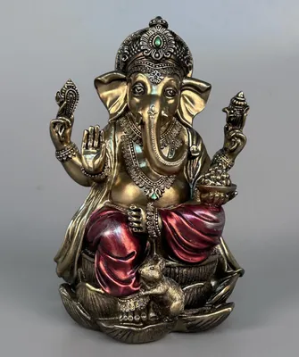 Image de Solidchoice - Statue de Ganesha sur lotus, idéale pour la méditation et la décoration
