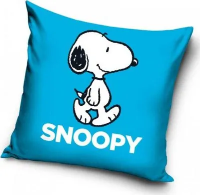 Image de Taie d'oreiller Snoopy bleu 40x40 cm