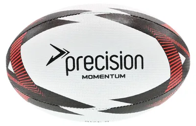 Produktbild von Precision Rugby Trainingsball Momentum - weiß schwarz rot Größe 3