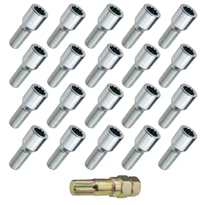 Image de 20x vis de roue M14x1.5, TORX, 55mm, vis en étoile, cône, 10R