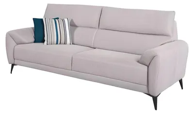 Produktbild von Weißes Polstersofa Designer Couchen Stoffsofas Wohnzimmer Sitzmöbel