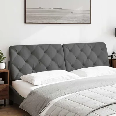 Produktbild von vidaXL Kopfteil-Kissen Dunkelgrau 180 cm Stoff