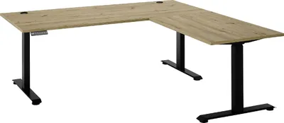 Productafbeelding van Bureau HARPER BIRCHES, bruin, hoekbureau, 180x177 cm