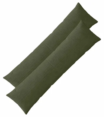 Immagine prodotto di vidaXL, 2 federe decorative, ALMELO, verde, 40 x 145 cm, corda
