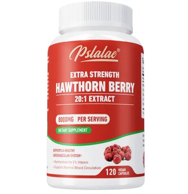 Obrázek produktu pro Extrakt z plodů hlohu 20:1 8000 mg (120 kapslí) Doplněk stravy, Srdce, Oběh, Krevní tlak, Zdraví srdce, Imunitní systém