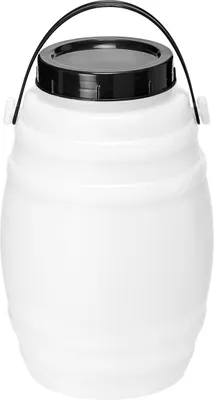 Produktbild von Garronda 4L Plastikfass Behälter mit Deckel Weithalsfass BPA-frei GD-0086, Weiß