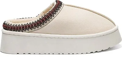 Produktbild von Damen Gefüttert Hausschuhe Plüsch Pantoffeln Isoliert Slippers Omigo Beige Gr.36/37
