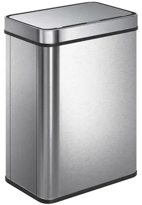 Obrázek produktu pro HOMCOM Odpadkový koš se senzorem, 50 l, nerezová ocel, tichý, automatický, stříbrný