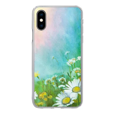 Produktbild von MuchoWow® Handyhülle Schutzhülle Hülle für iPhone X Gänseblümchen - Sonne - Sommer Silikon Softcase Handy Hülle - Handyhülle