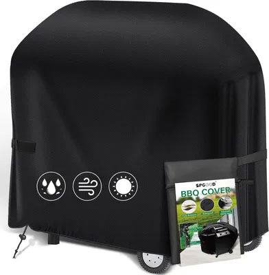 Immagine prodotto di Copertura per barbecue, dimensioni 105x49x102 cm, realizzata in tessuto Oxford 420D, impermeabile, ideale per l'uso in giardino