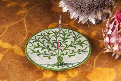Produktbild von Specksteinhalter Yggdrasil, grün