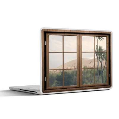Produktbild von MuchoWow® Laptop Aufkleber Sticker Cover Aussicht - Düne - Baum 25x18 cm - Laptop-Deko
