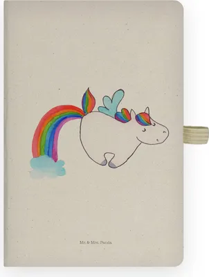Produktbild von Mr. & Mrs. Panda Tagebuch Einhorn Fliegendes Pferd - Transparent - Geschenk, Schreibbuch, skizzenbuch a4, Regenbogen, Adressbuch, Unicorn, notizbuch, Glitzer, Realität