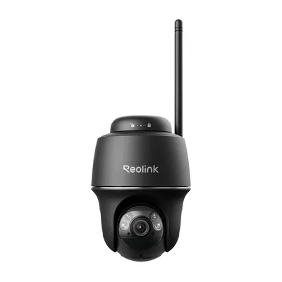 Productafbeelding van Reolink Argus PT, 2K+ 5MP, draaibare bewakingscamera voor buiten, met zonne-energie/accu, 2,4/5GHz WiFi, detectie van personen/voertuigen, tweewegs audio, zwart