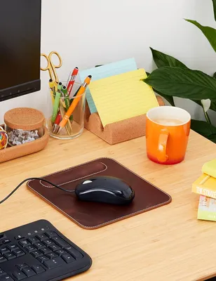 Immagine prodotto di Tappetino per mouse in pelle - Colore marrone