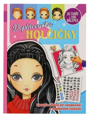 Obrázek produktu pro Pracovní sešit se samolepkami Doplňovačka holčičky + 200 nálepek CZ verze 21x28cm