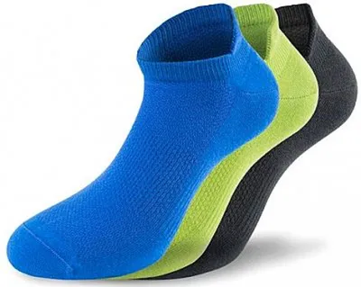 Productafbeelding van Lenz Performance sneakersokken, zwart/groen/blauw, maat 35-38