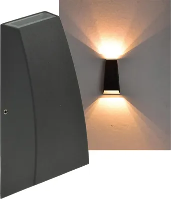 Zdjęcie produktu dla Lampa ścienna LED ChiliTec Hilera 6 IP44, 2x3W, 2900K, ciepła biel