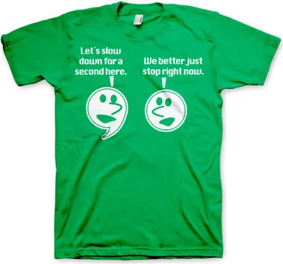 Produktbild von Lets Slow Down For A Second T-Shirt - Large - Green