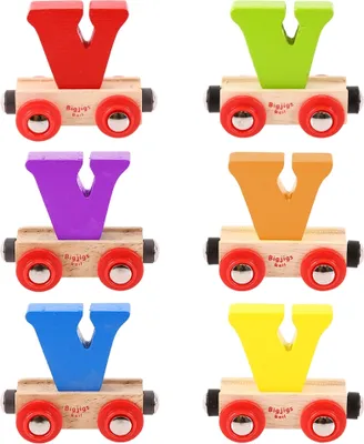 Obrázok produktu pre Bigjigs Rail Wagon Drevená vláčiková dráha - písmeno V