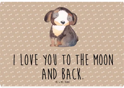 Produktbild von Mr. & Mrs. Panda Wandbild Hund Entspannen DIN A4 - Hundeglück - Geschenk, tafel, Süß, wandtafel, Magnetschild, Schild, Verliebt, Sprüche, Liebe, Blechschild
