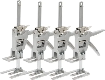Immagine prodotto di TolleTour 4x sollevatore manuale di utensili Dispositivo di sollevamento per cartongesso Sollevatore per armadi Fino a 150 kg, regolabile 0 cm-14,5 cm