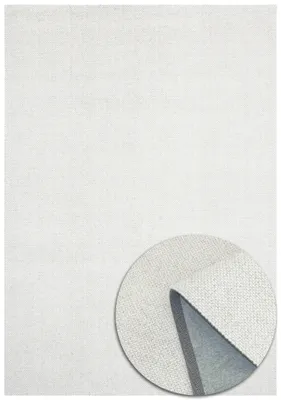 Produktbild von Handweb-look Teppich - Weich - Skandinavischem Design - Wolle und Polyester - Wohnzimmer Schlafzimmer Esszimmer - Flur - Weiss - 160cm x 230cm
